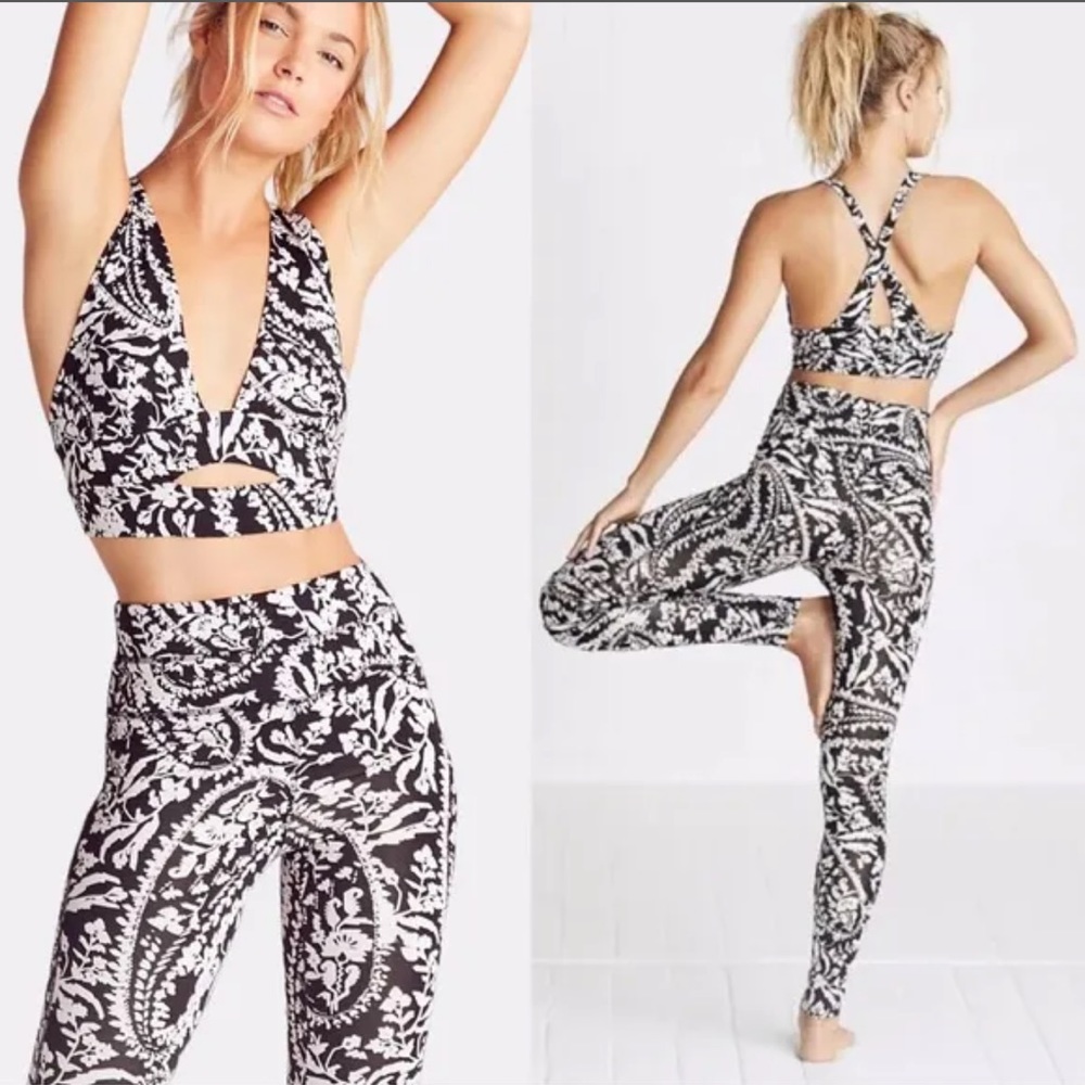 Women’s Free People Movement Black & White Leggings